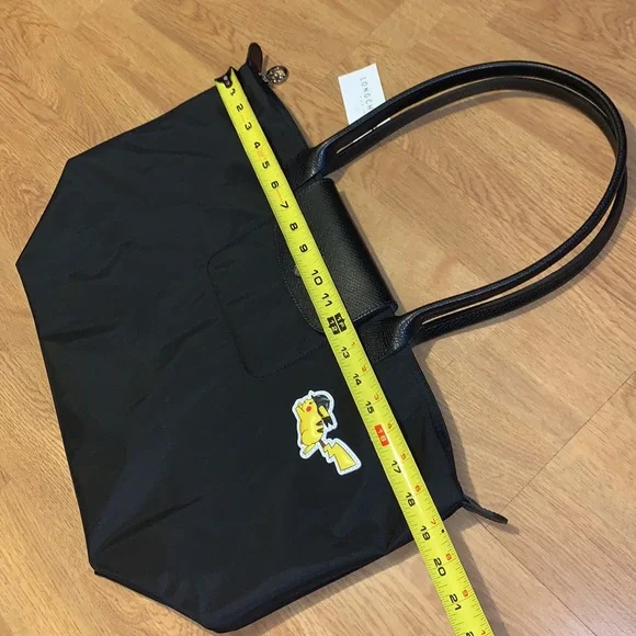 Limited Edition - NWT Longchamp x Pokemon Le Pliage Pikachu Shoulder Tote Bag - Picture 4 of 15